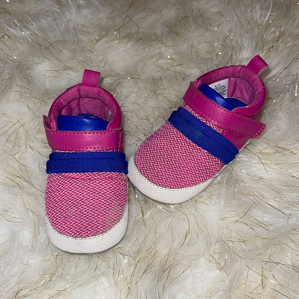 Ro+Me by Robeez | Burgandy & Blue | 6-12 months walking shoes